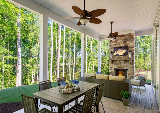 Porch with TV