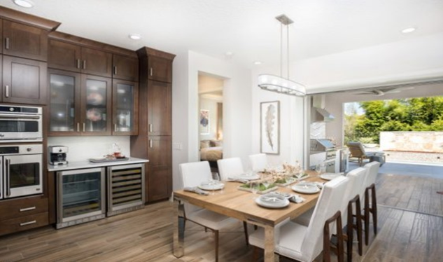 kitchen and dining area