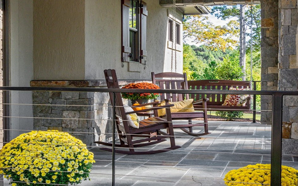 Porch with rocking chairs